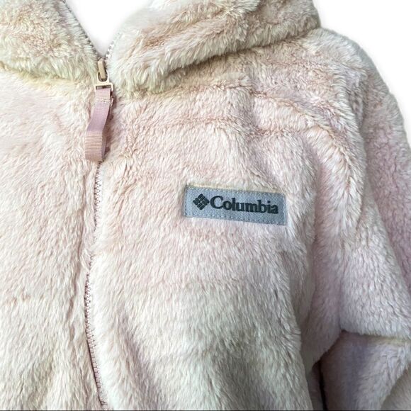 COLUMBIA Blush Pink Bundle Up Hooded Fleece Pullover - Picture 9 of 17